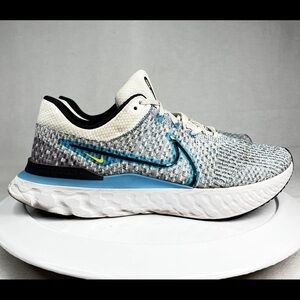 Nike React Infinity Run Flyknit 3 White Blue Orbit Men’s Size 14 (No Insoles)